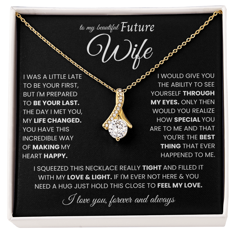 To My Future Wife Necklace From Husband, Valentine's Gifts for Girlfriend