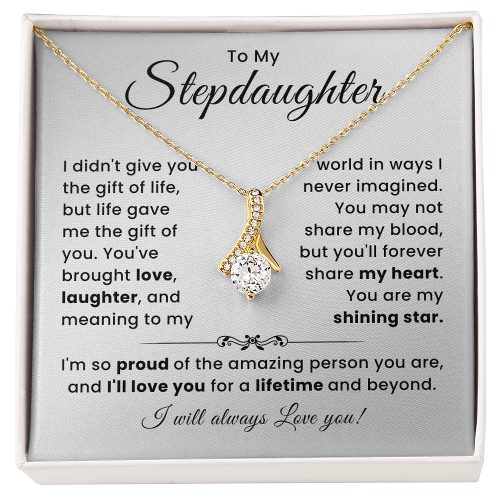 Stepdaughter Necklace from Dad & Mom | Heartfelt Gift