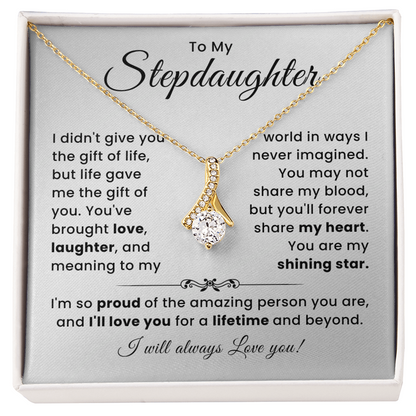 Stepdaughter Necklace from Dad & Mom | Heartfelt Gift