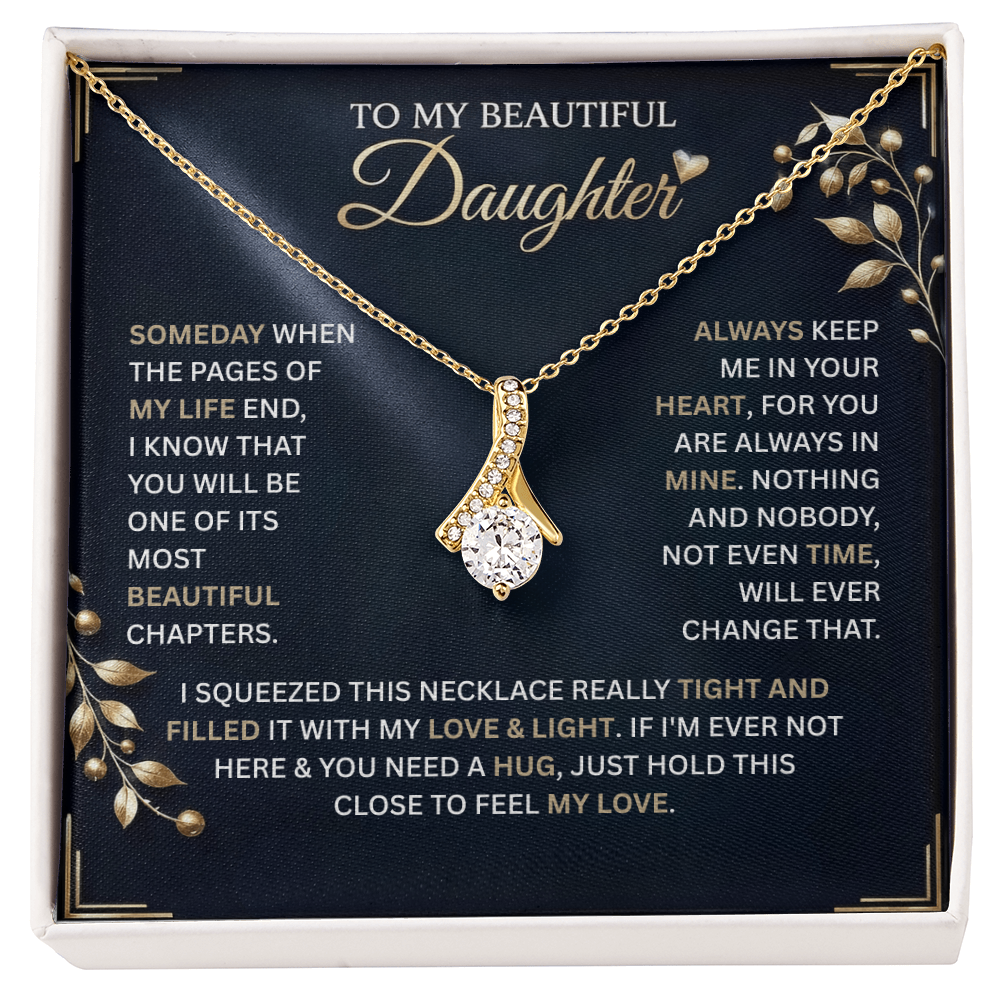 To My Daughter Love Necklace – Sentimental Gift from Mom or Dad