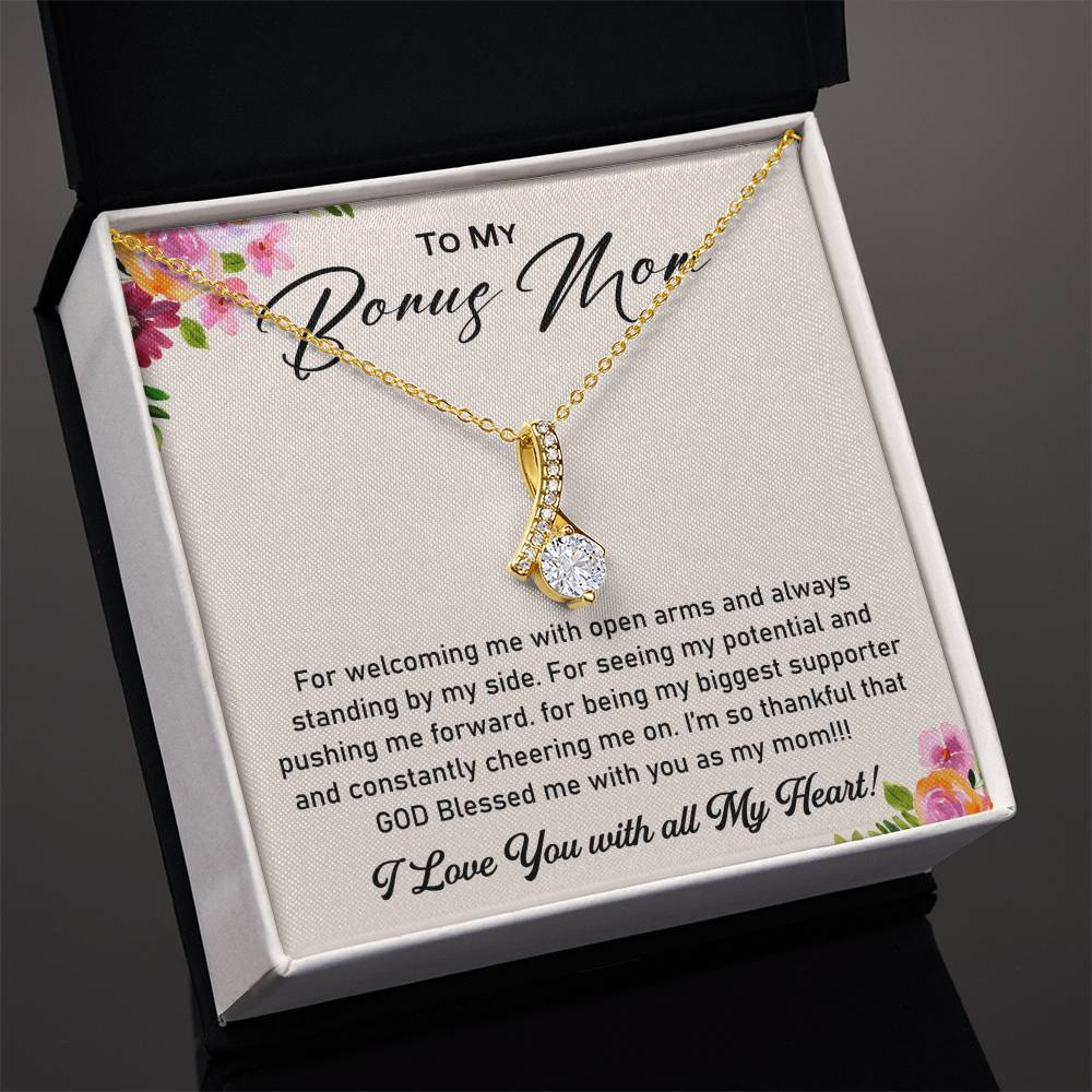 To My Bonus Mom - Thank You for Being the Mom - Necklace for Mama