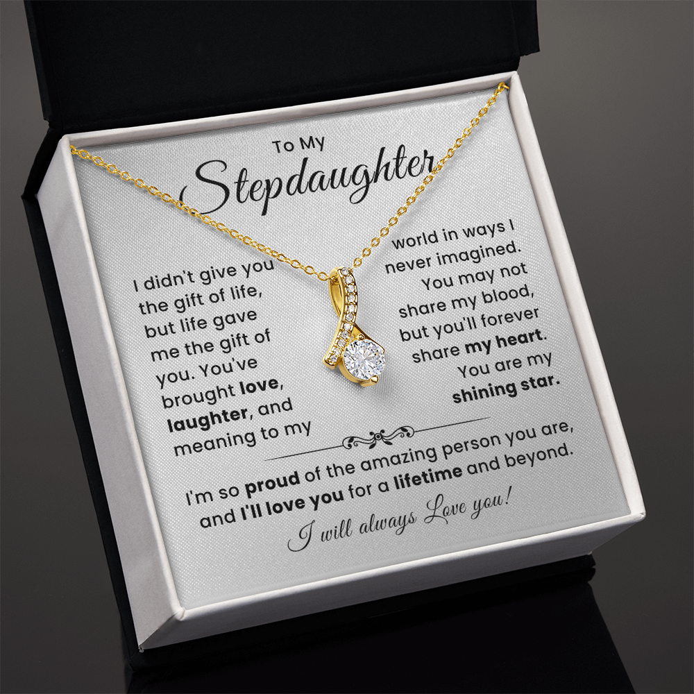 Stepdaughter Necklace from Dad & Mom | Heartfelt Gift