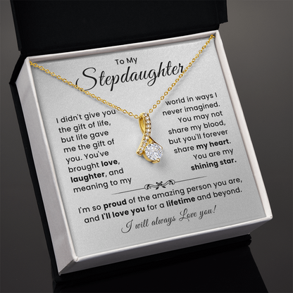 Stepdaughter Necklace from Dad & Mom | Heartfelt Gift