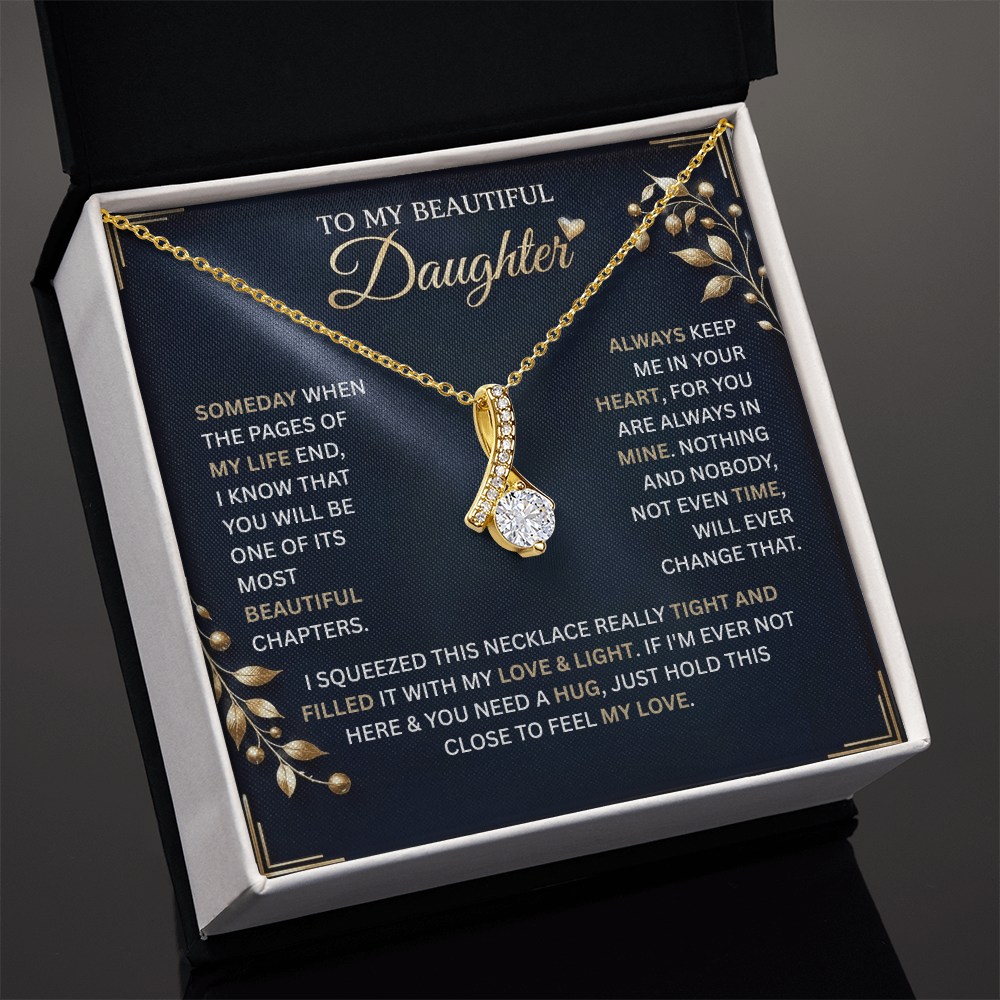 To My Daughter Love Necklace – Sentimental Gift from Mom or Dad