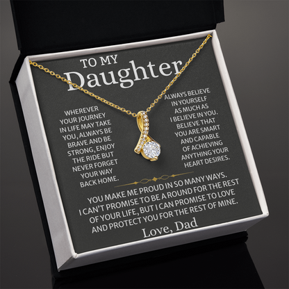 Daughter Graduation Necklace – Inspirational Gift from Dad