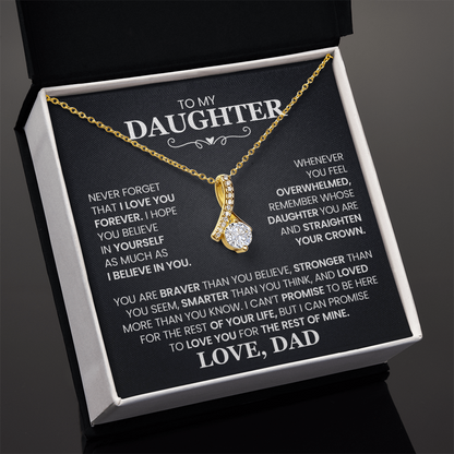 To My Beautiful Daughter - Alluring Beauty Necklace With Gift Box