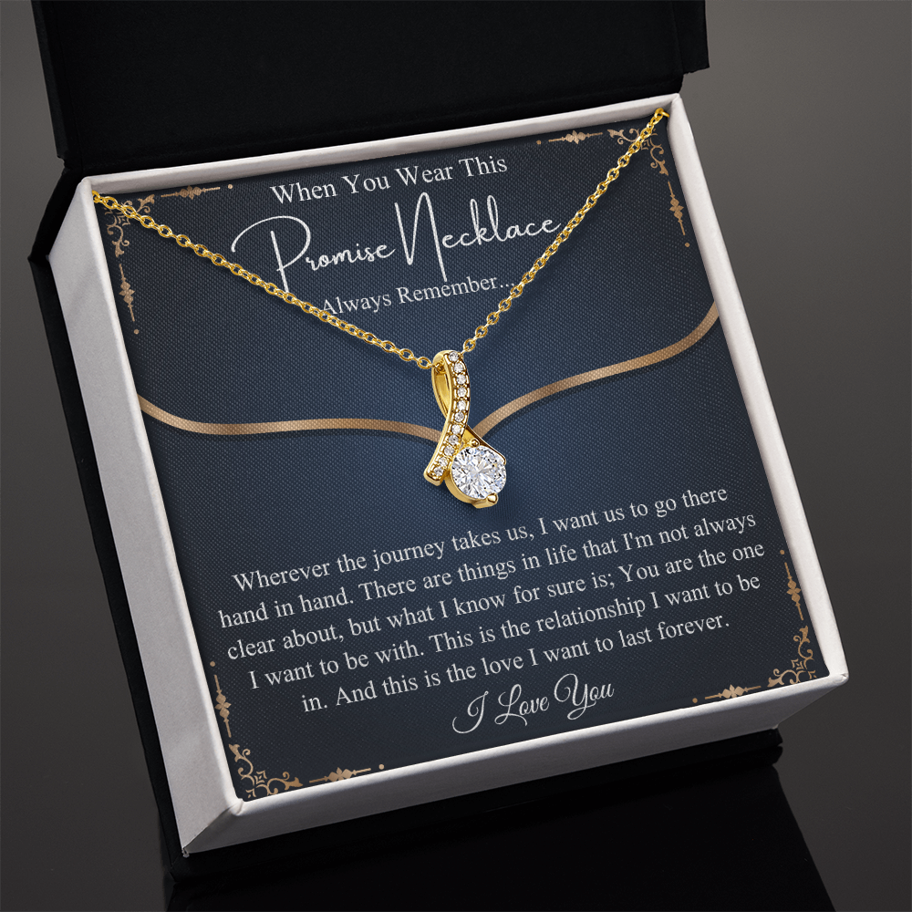 Meaningful Alluring Beauty Promise Necklace Gifts for Girlfriend Wife Fiancée