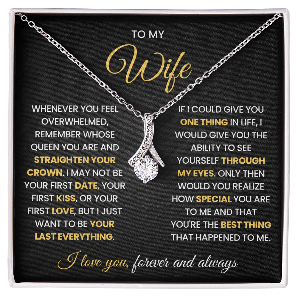 Romantic Valentines Gift for Wife, I Love You Always and Forever Necklace