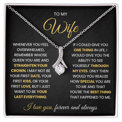 Romantic Valentines Gift for Wife, I Love You Always and Forever Necklace