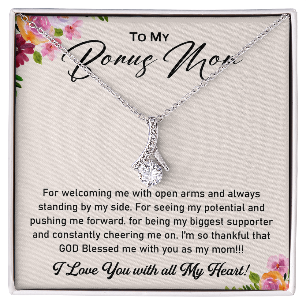 To My Bonus Mom - Thank You for Being the Mom - Necklace for Mama