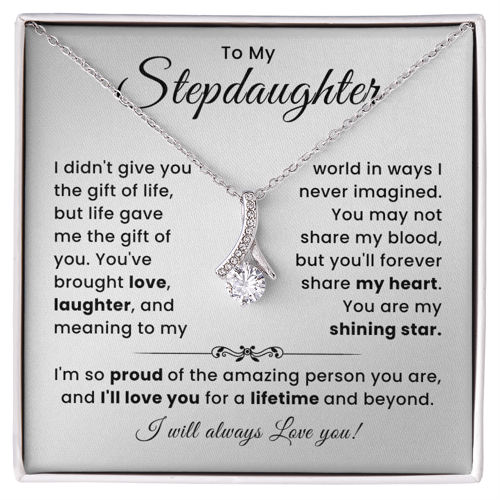 Necklace for Bonus Daughter From Dad, Bonus Daughter Necklace From Stepmom