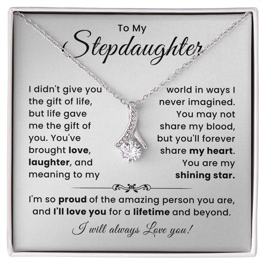 Stepdaughter Necklace from Dad & Mom | Heartfelt Gift
