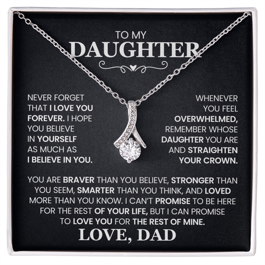 To My Beautiful Daughter - Alluring Beauty Necklace With Gift Box