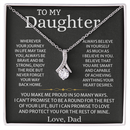 Daughter Graduation Necklace – Inspirational Gift from Dad