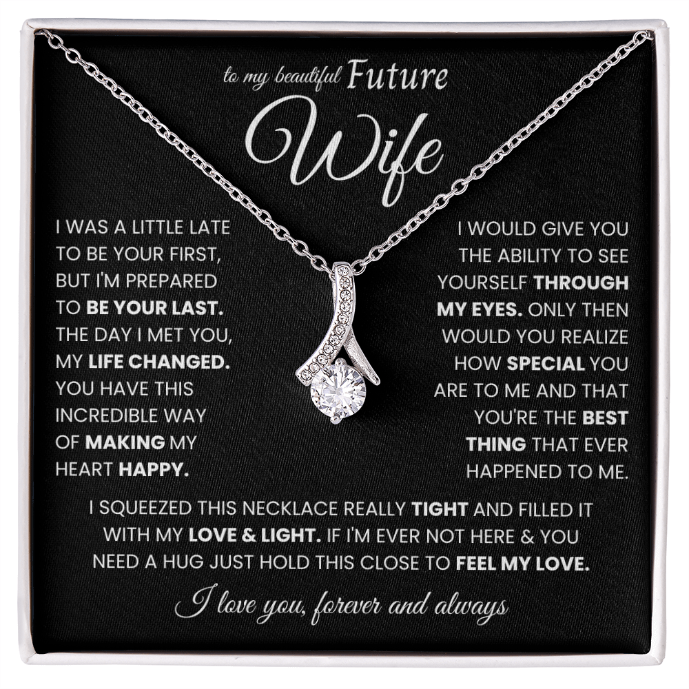 To My Future Wife Necklace From Husband, Valentine's Gifts for Girlfriend