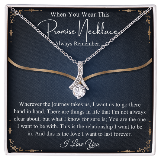 Meaningful Alluring Beauty Promise Necklace Gifts for Girlfriend Wife Fiancée