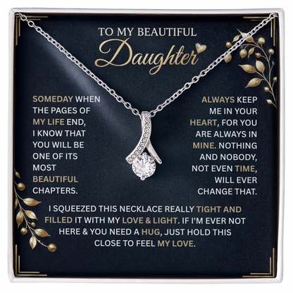 To My Daughter Love Necklace – Sentimental Gift from Mom or Dad