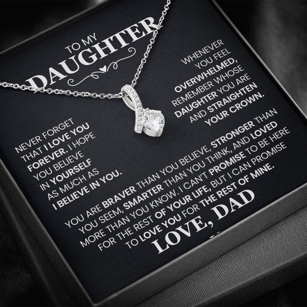 To My Beautiful Daughter - Alluring Beauty Necklace With Gift Box