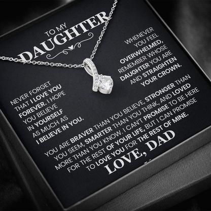 To My Beautiful Daughter - Alluring Beauty Necklace With Gift Box
