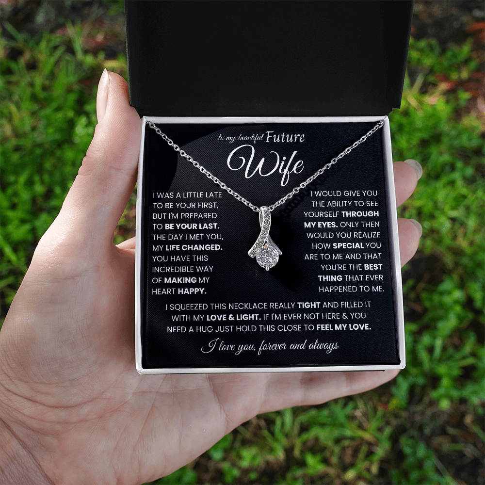 To My Future Wife Necklace From Husband, Valentine's Gifts for Girlfriend