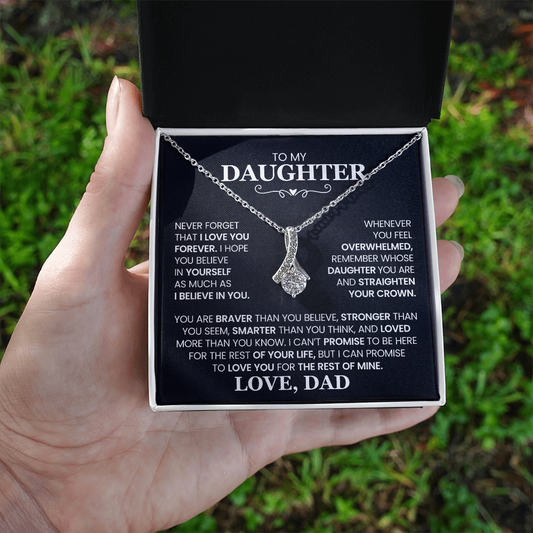 To My Beautiful Daughter - Alluring Beauty Necklace With Gift Box