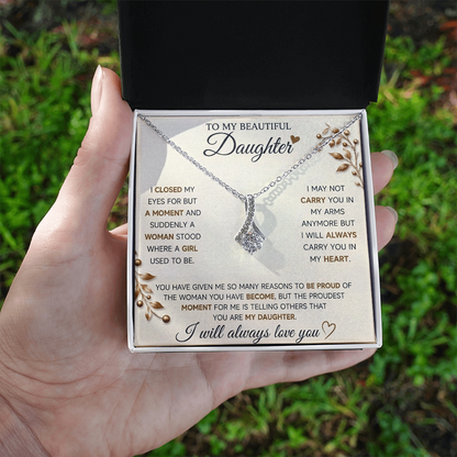 To My Daughter Necklace – Heartfelt Gift from Mom or Dad for Daughter