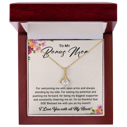 To My Bonus Mom - Thank You for Being the Mom - Necklace for Mama