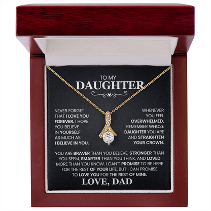 To My Beautiful Daughter - Alluring Beauty Necklace With Gift Box