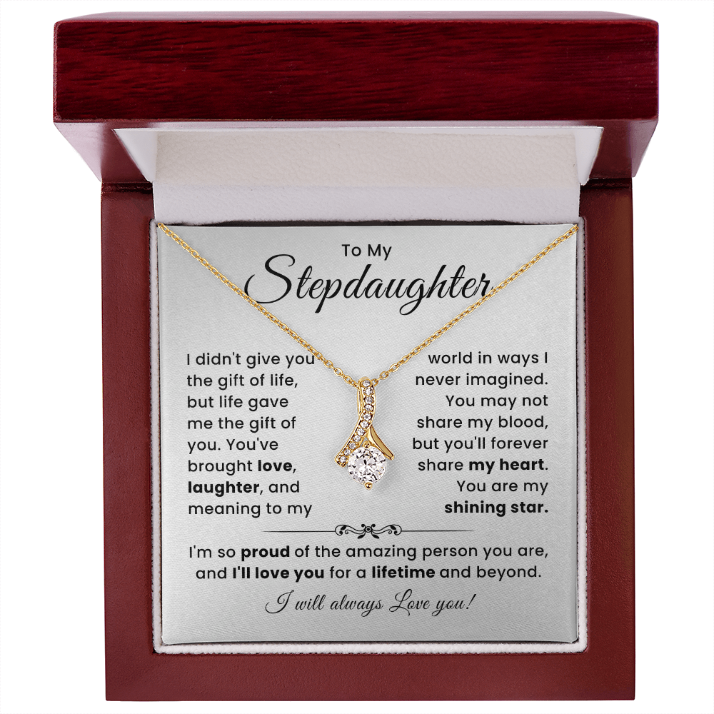 Stepdaughter Necklace from Dad & Mom | Heartfelt Gift
