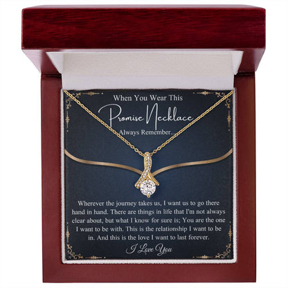 Meaningful Alluring Beauty Promise Necklace Gifts for Girlfriend Wife Fiancée