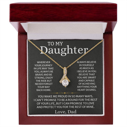 Daughter Graduation Necklace – Inspirational Gift from Dad