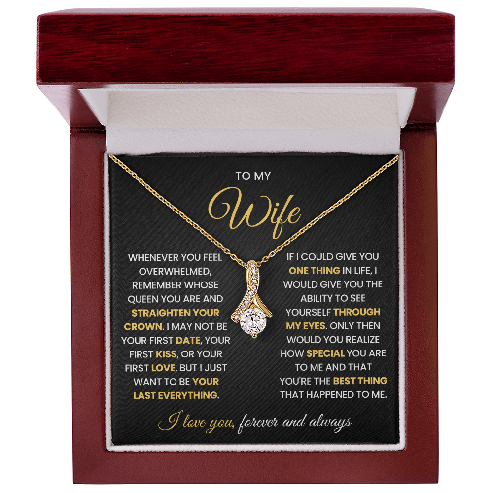 Romantic Valentines Gift for Wife, I Love You Always and Forever Necklace