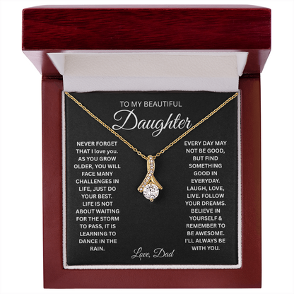 To My Daughter I'll Always Be With You - Alluring Beauty Necklace