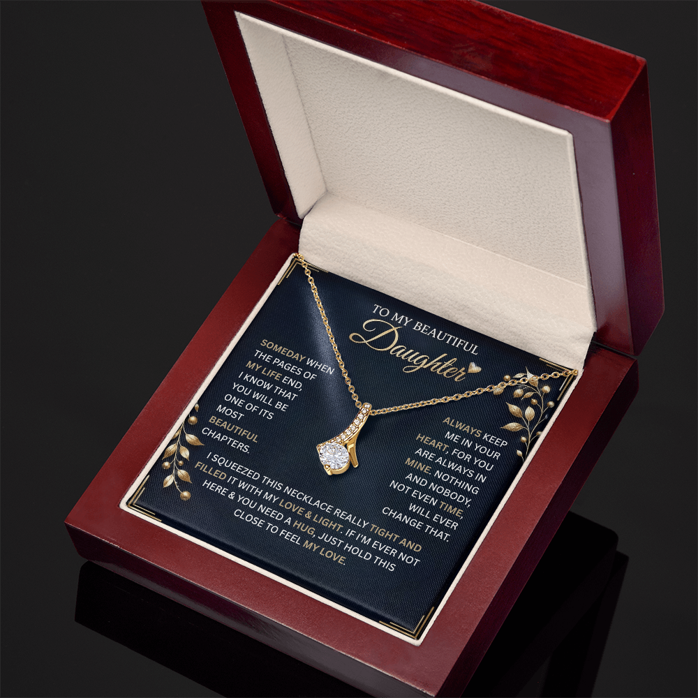 To My Daughter Love Necklace – Sentimental Gift from Mom or Dad