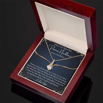 Meaningful Alluring Beauty Promise Necklace Gifts for Girlfriend Wife Fiancée