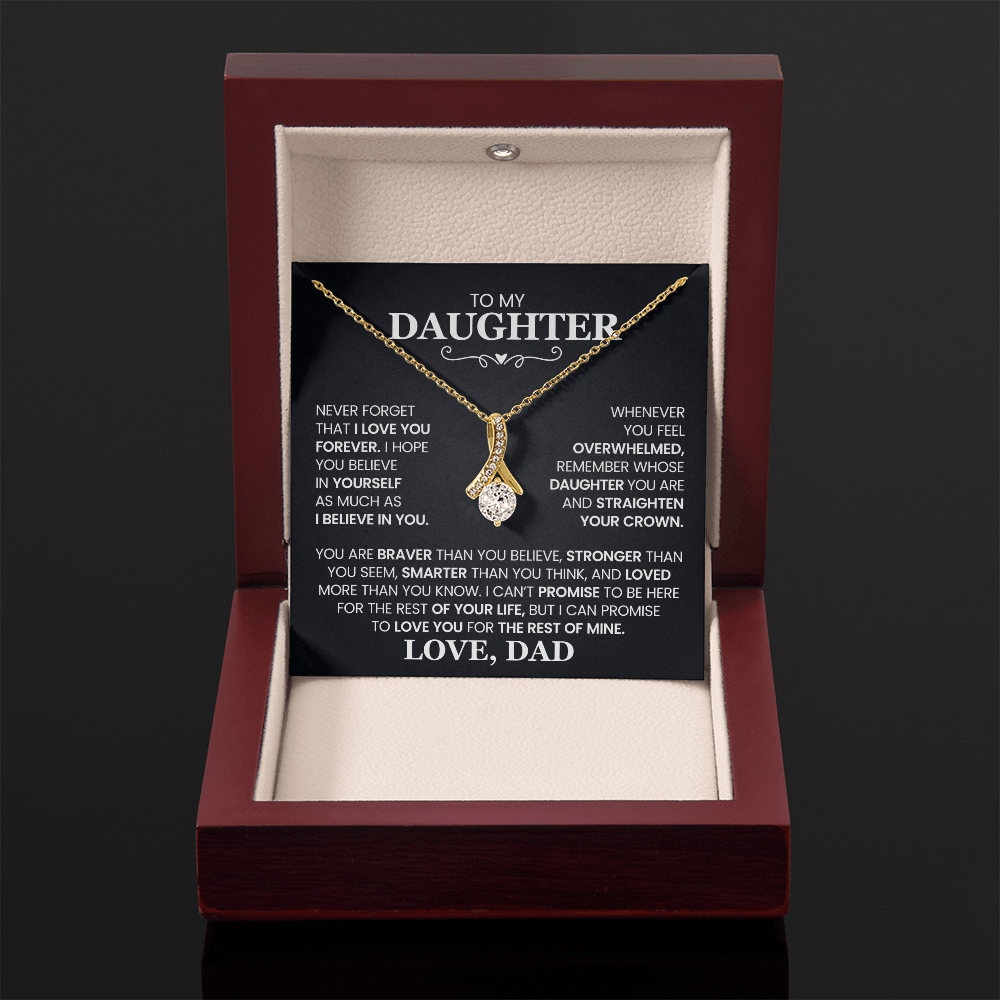 To My Beautiful Daughter - Alluring Beauty Necklace With Gift Box