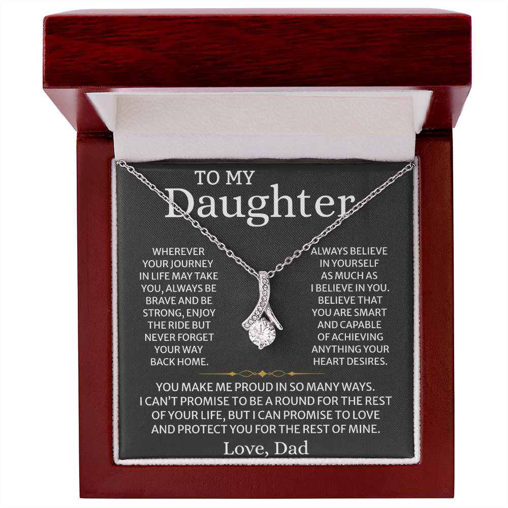 Daughter Graduation Necklace – Inspirational Gift from Dad