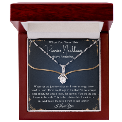 Meaningful Alluring Beauty Promise Necklace Gifts for Girlfriend Wife Fiancée