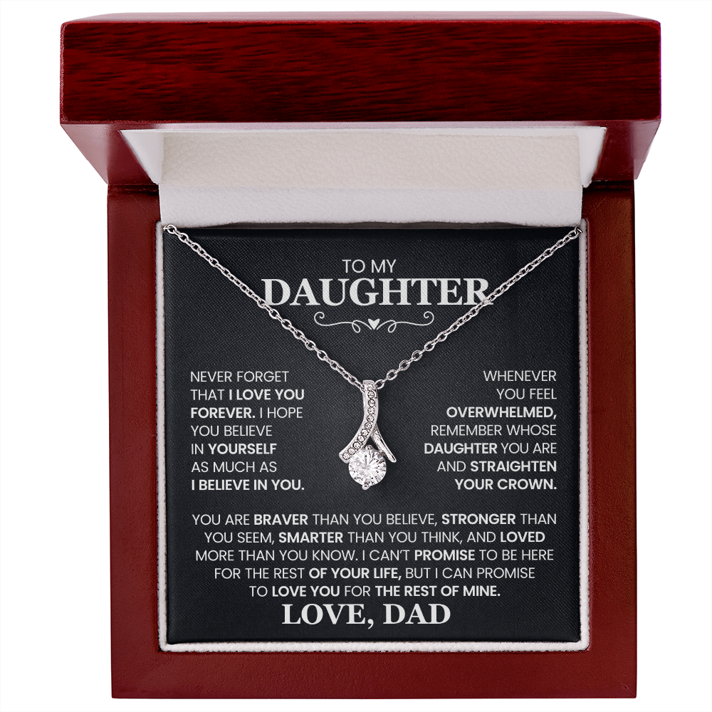 To My Beautiful Daughter - Alluring Beauty Necklace With Gift Box