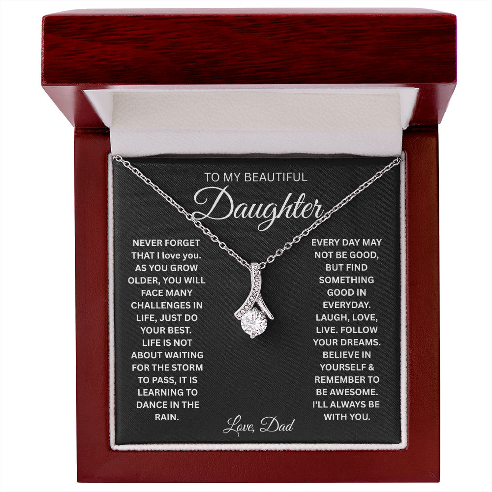 To My Daughter I'll Always Be With You - Alluring Beauty Necklace