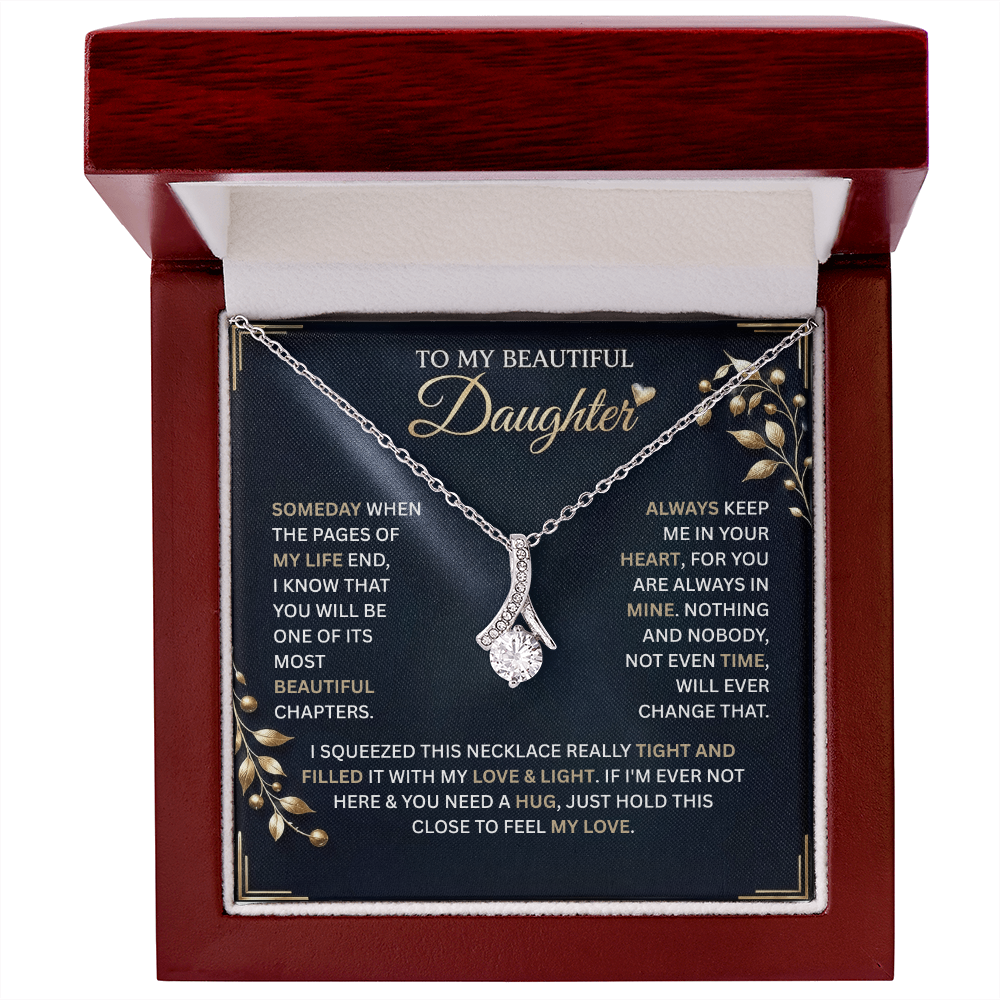 To My Daughter Love Necklace – Sentimental Gift from Mom or Dad