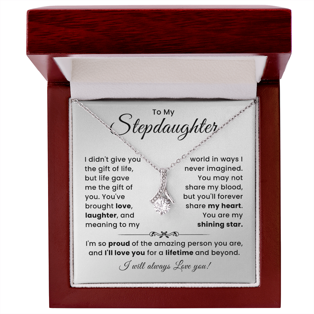 Stepdaughter Necklace from Dad & Mom | Heartfelt Gift
