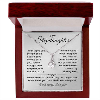 Necklace for Bonus Daughter From Dad, Bonus Daughter Necklace From Stepmom