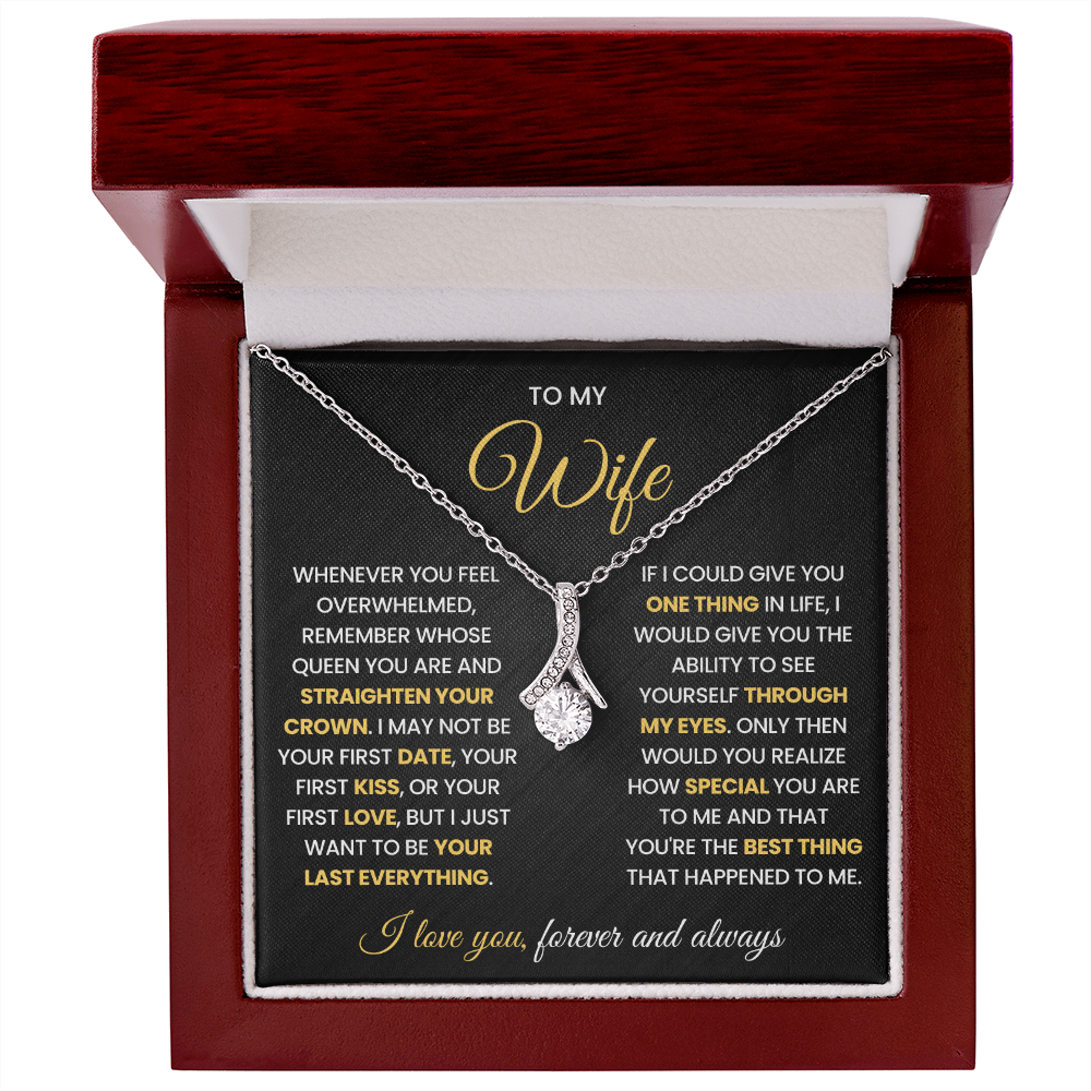 Romantic Valentines Gift for Wife, I Love You Always and Forever Necklace
