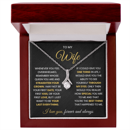 Romantic Valentines Gift for Wife, I Love You Always and Forever Necklace