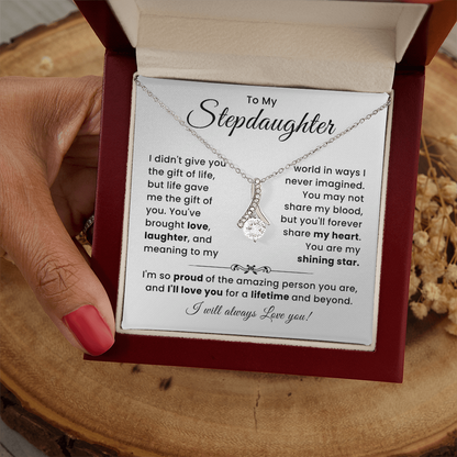 Stepdaughter Necklace from Dad & Mom | Heartfelt Gift
