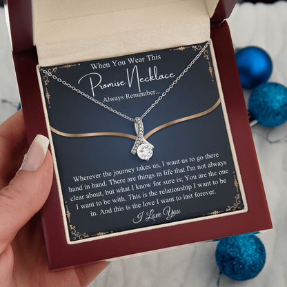 Meaningful Alluring Beauty Promise Necklace Gifts for Girlfriend Wife Fiancée