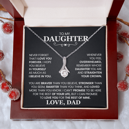 To My Beautiful Daughter - Alluring Beauty Necklace With Gift Box