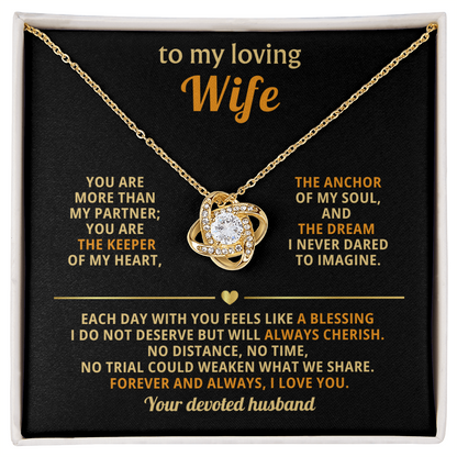 To My Loving Wife - You Are My Rock, My Soulmate, and My Everything - Necklace for Her