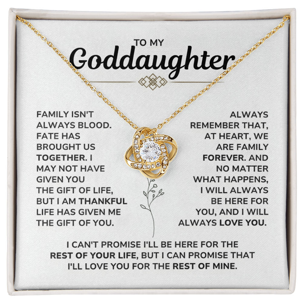 To My Goddaughter Necklace – Meaningful Gift from Godmother or Godfather